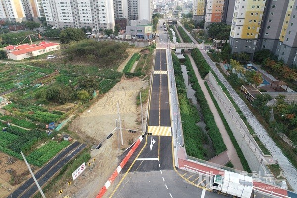 (사진제공=아산시)도시계획도로(소로1-25호) 개설공사 준공