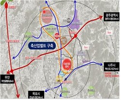 전남 함평 축산특화산업단지 위치도 및 조감도