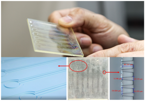 한국기계연구원 유영은 책임연구원 연구팀 및 연구소 기업 ㈜네오나노텍에서 개발한 리포솜 대량 제조를 위한 미세유로 칩