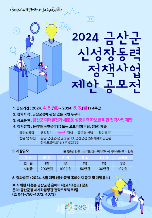 2024 금산군 신성장동력 정책사업 제안 공모전 홍보물
